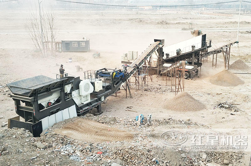 輪胎式移動(dòng)建筑垃圾處理機(jī)，多機(jī)組合，減少成本30%