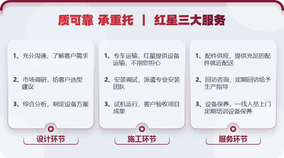 國內大型設備廠家，紅星服務值得信賴
