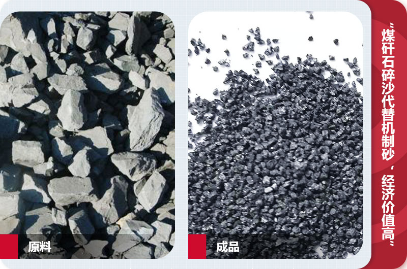 煤矸石碎沙，級(jí)配合理，代替機(jī)制砂